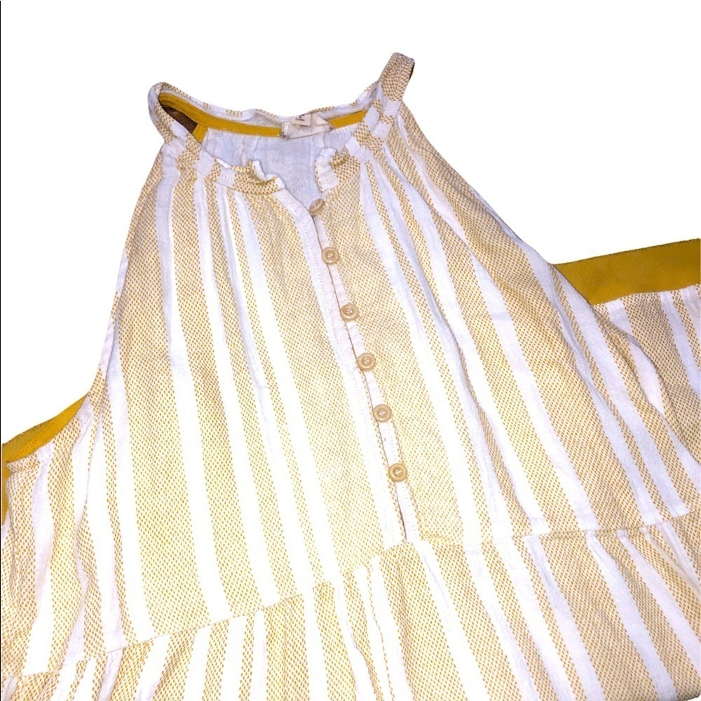 Hem & Thread size medium mustard striped tunic top